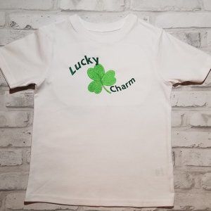 Embroiders boys Lucky Charm shirt St Patrick's Day